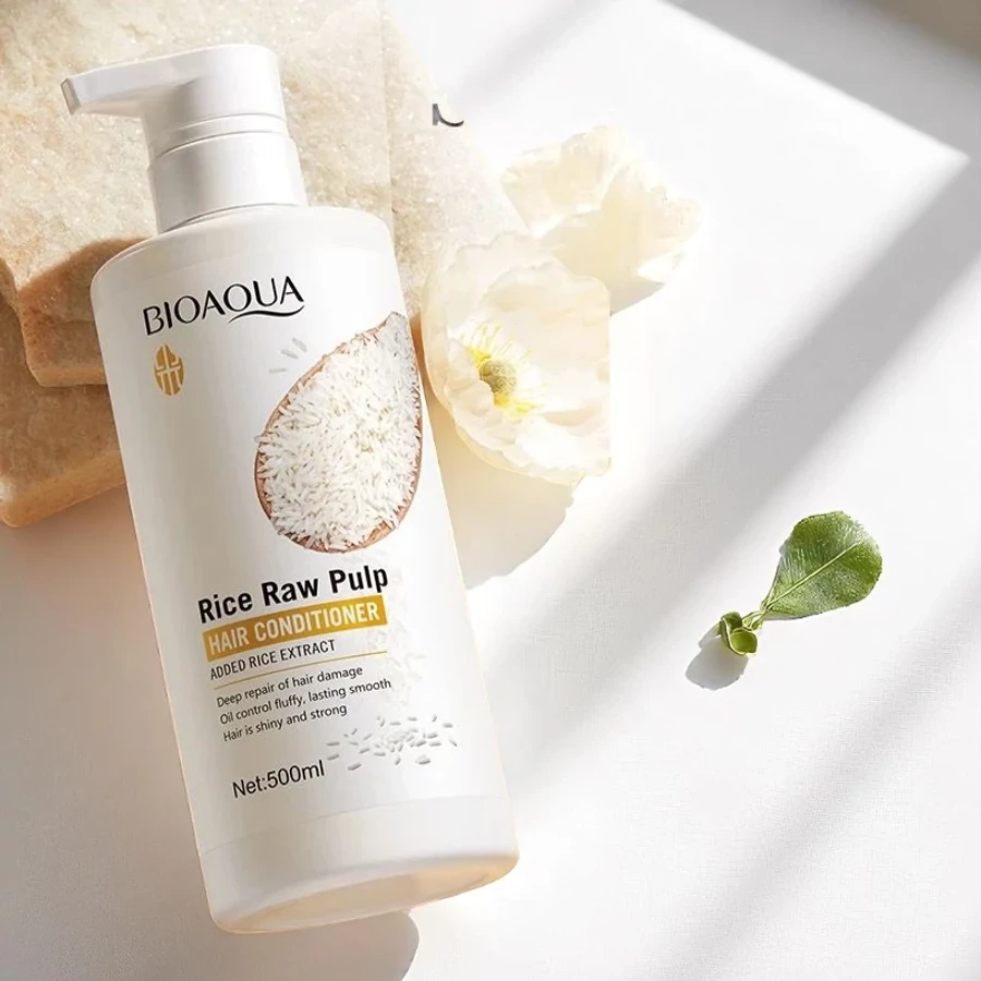 Bioaqua - Rice Raw Pulp - Hajkondícionáló 500ml