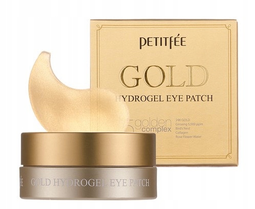PETITFEE - Gold Hydrogel Eye Patch - Hidratáló és ragyogást kölcsönző hidrogél szemtapasz arannyal - 60 darab